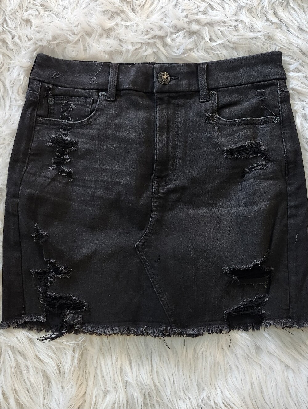 American Eaglh Curvy Denim Mini Skirt L